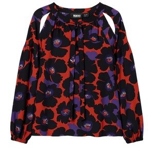Maeve by Anthropologie Floral Cutout Blouse – Size Medium